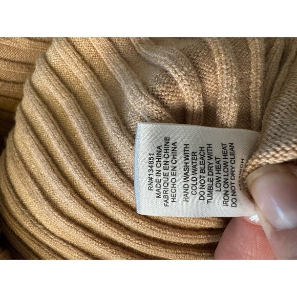 WAYF Dede & Emily BFF Collection Hollie Ribbed Knit Sweater Dress Camel Size L - Picture 15 of 15
